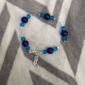 Blue beaded bracelet